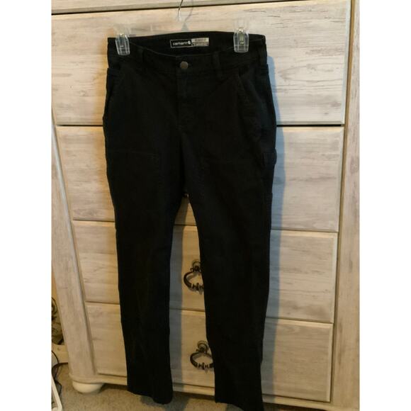 Carhartt Black Relaxed Fit Size 0 Short Cargo Jeans - Picture 2 of 4